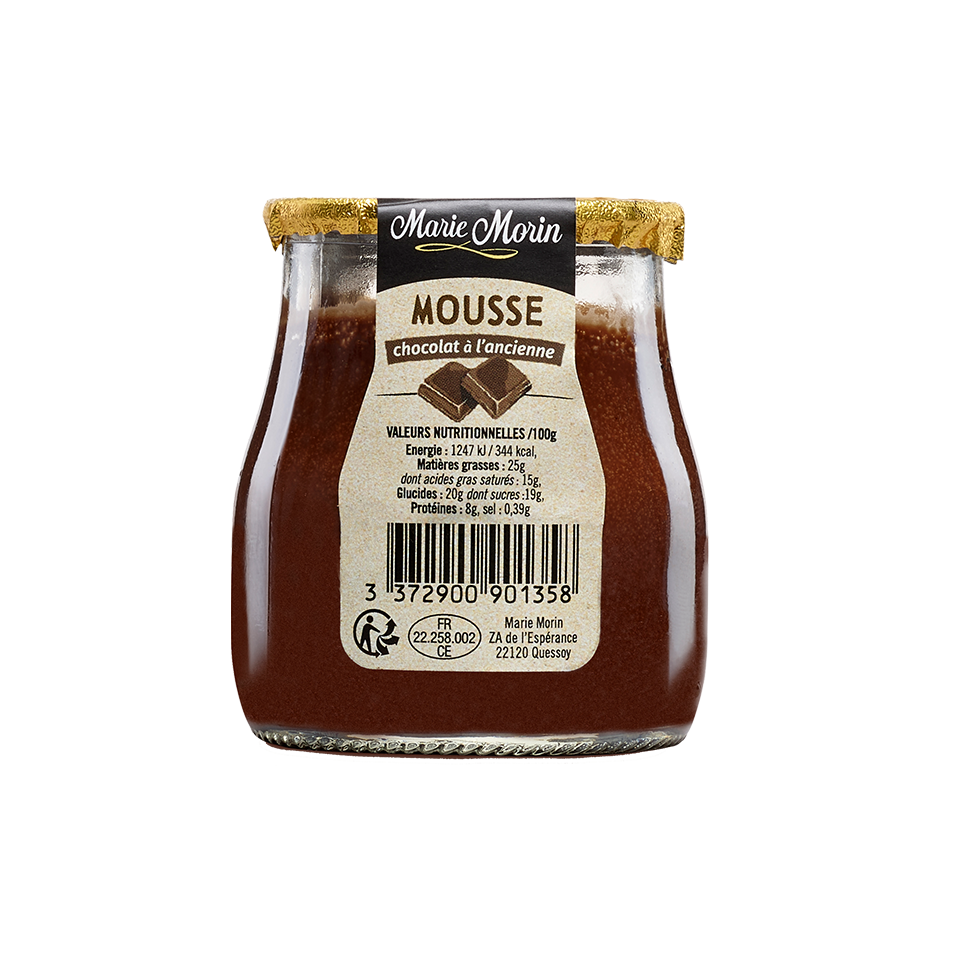 Mousse au chocolat à l&amp;#39;ancienne 90g - Marie Morin (Pro)